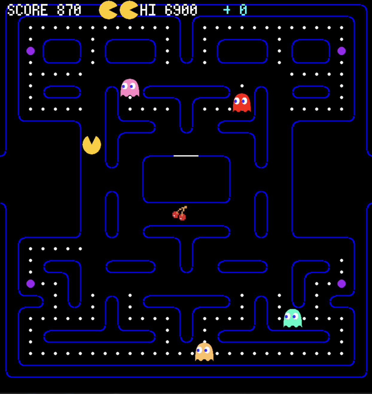 Pacman game screen